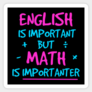 Math is importanter Neon Sticker